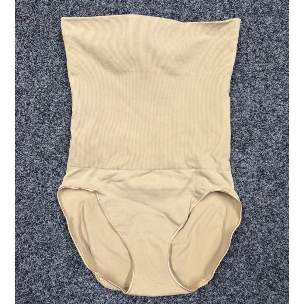 Assets Spanx Shapewear Women XL Beige High Waist Tummy Control Shaper Briefs